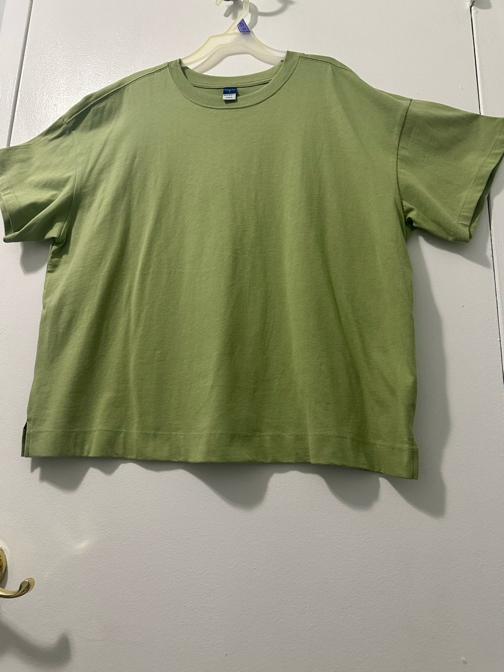 Old Navy women’s Short Sleeve Crew Tee in Light Olive.